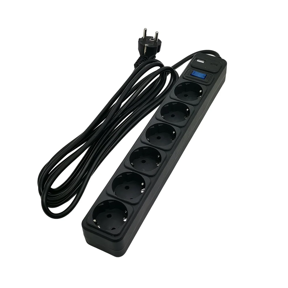 Сетевой фильтр SVC ZC6S-30M-USB/TypeC 3 м. 220 В