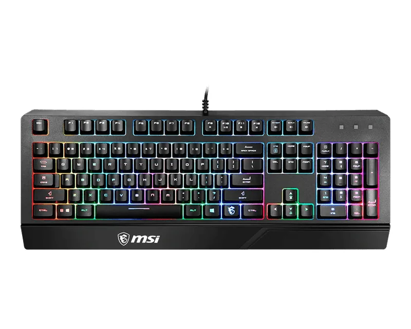 Игровая Клавиатура MSI Vigor GK20 RU, 108 клавиш, RGB SHOW, кабель 1,8м, USB2.0