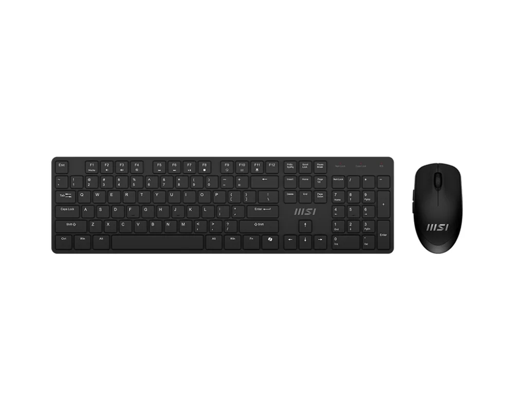 Комплект Клавиатура + Мышь MSI FORGE K200 W COMBO/104 кл RU/EN/USB2.0/5кн. мышь/DPI1600/ /Черный