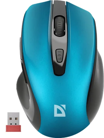 Мышь беспроводная Defender Prime MB-053 бирюзовый