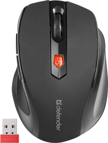 Мышь беспроводная Defender Ultra MM-315 черный,6 кнопок, 800-1600 dpi, НОВИНКА!