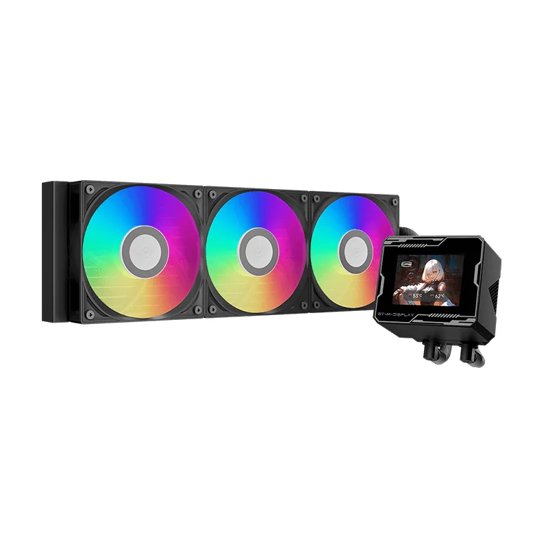 Водяное охлаждение для CPU PCCooler GT360M ARGB Display BK 115X/1200/1700/1851/AM4/AM5 Черный