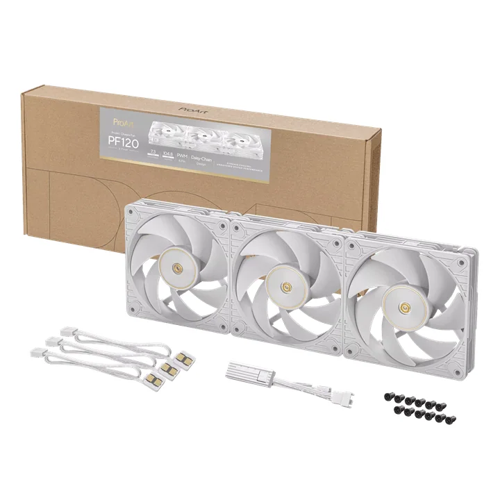 Вентилятор для корпуса ASUS PROART PF120 FAN PWM WHITE 3IN1 120x120x28 PF120-1/WT/3 IN 1//