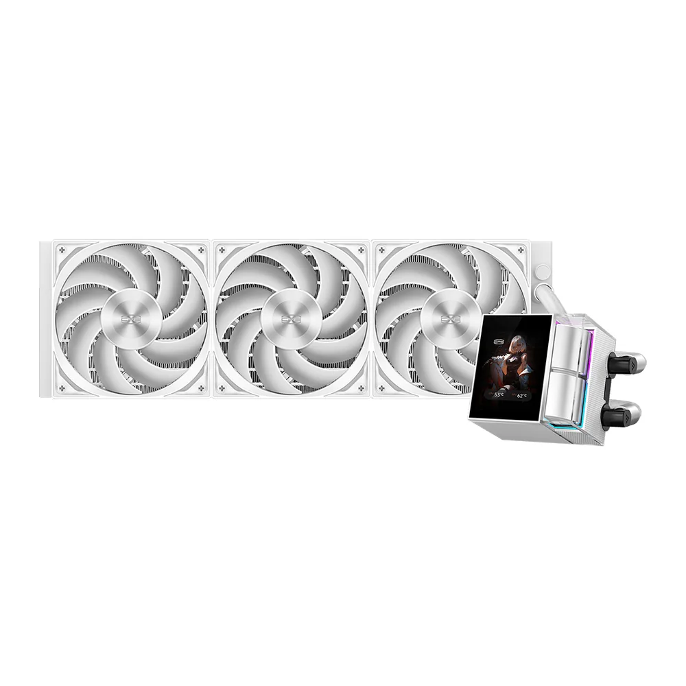 Водяное охлаждение для CPU PCCooler DS360 Display WH TDP 310W 115X/1200/1700/1851/AM4/AM5 Белый