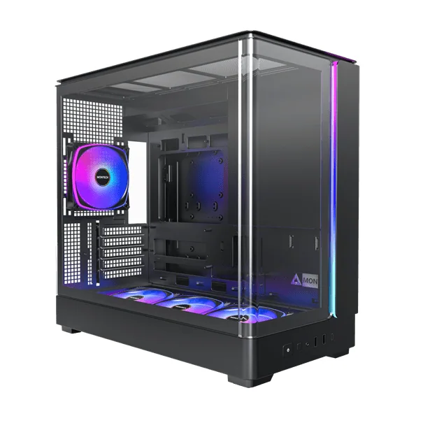 Корпус Montech KING 15 PRO (B) Micro-ATX/Mini-ITX 2xUSB3.0 1xType-C 1xAudio Черный