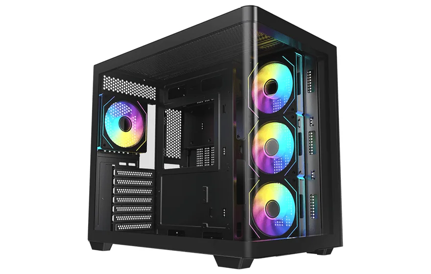 Корпус AOC CG455B 4F ATX/M-ATX/ITX 2xUSB3.0 1xType-C 1xAudio/Mic Черный AOC-CG455-BF4V1R0W2-G