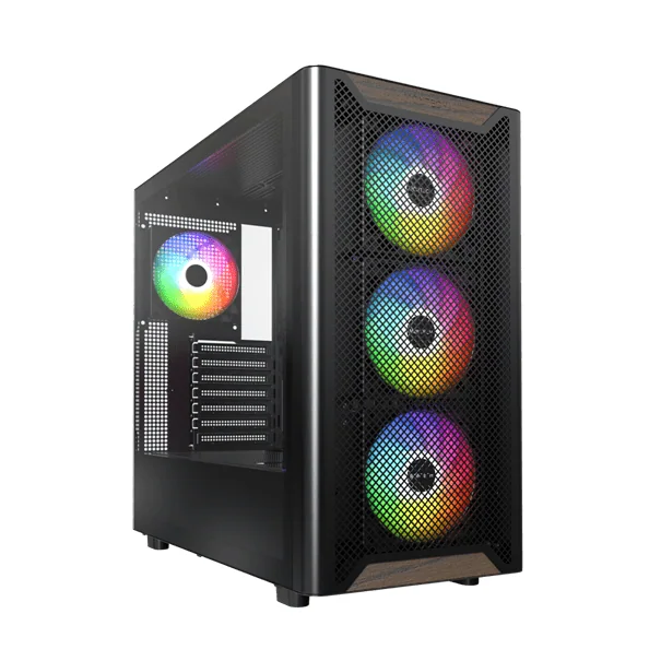 Корпус Montech XR Wood (B) ATX/Micro-ATX/Mini-ITX 2xUSB3.0 1xType-C 1xAudio 1xMic Черный