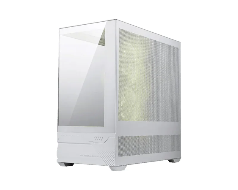 Компьютерный корпус MSI MAG PANO M110R WHITE mATX/Mini-ITX, 1xUSB-A, 1xType-C, 1xAudio, 1xMic, mATX