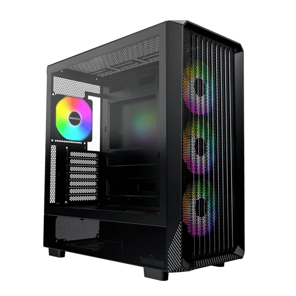 Корпус Montech X5 (B) E-ATX/ATX/Micro-ATX/Mini-ITX 1xUSB3.0 1xUSB2.0 1xType-C 1xAudio Черный