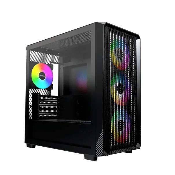 Корпус Montech X5M (B) Micro-ATX/Mini-ITX 1xUSB3.0 1xUSB2.0 1xType-C 1xAudio Черный