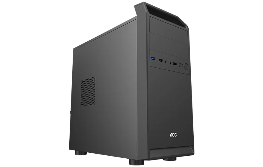 Корпус AOC CB104B M-ATX/ITX 2xUSB2.0 1xUSB3.0 1xAudio 1xMic Kensington Черный AOC-CB104-BEV1B-G
