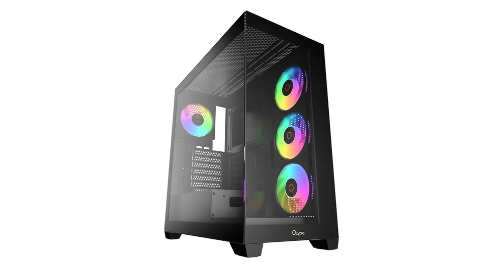 Корпус Ocypus Gamma C72 BK ARGB ATX/mATX/ITX 3xUSB Черный Gamma-C72-BKD400XX-GL