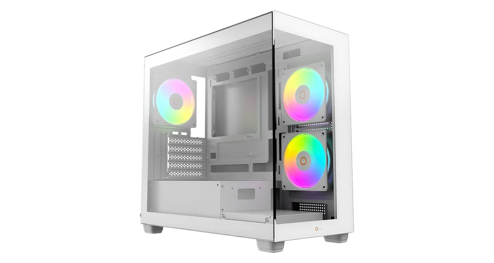 Корпус Ocypus Gamma C52 WH ARGB mATX/ITX 3xUSB Белый Gamma-C52-WHD300XX-GL