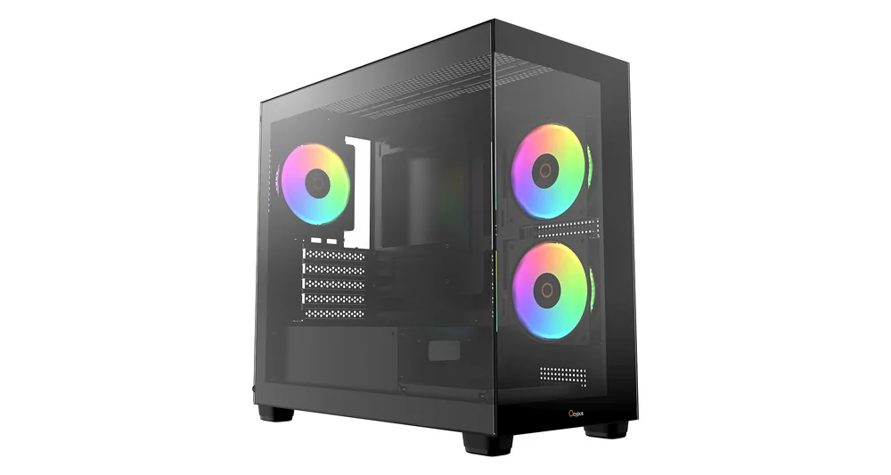 Корпус Ocypus Gamma C52 BK ARGB mATX/ITX 3xUSB Черный Gamma-C52-BKD300XX-GL