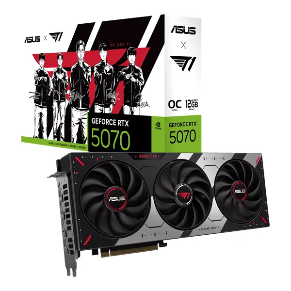 Видеокарта ASUS GeForce RTX 5070 12Gb T1 GAMING OC Edition GDDR7 192bit 3xDP T1-RTX5070-O12G-GAMING