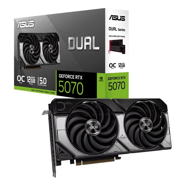 Видеокарта ASUS GeForce RTX 5070 12GB DUAL OC Edition GDDR7 192-bit 1xHDMI 3xDP DUAL-RTX5070-O12G