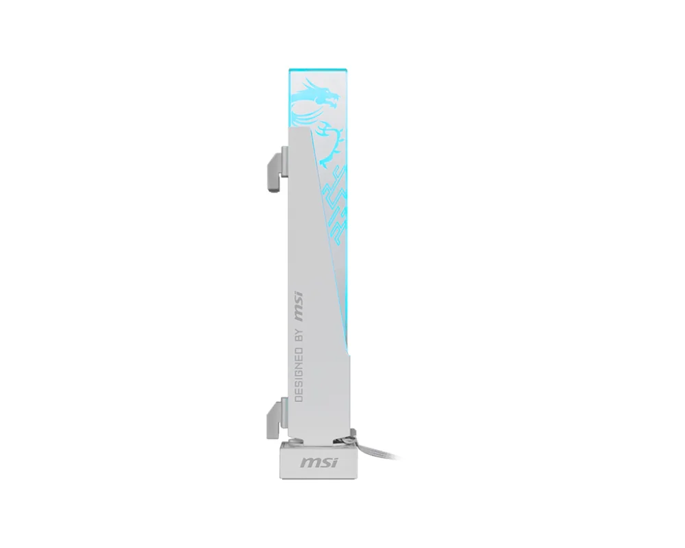 Вертикальный ARGB держатель Видеокарты MSI MPG ARGB GRAPHICS CARD STAND 3-pin ARGB White