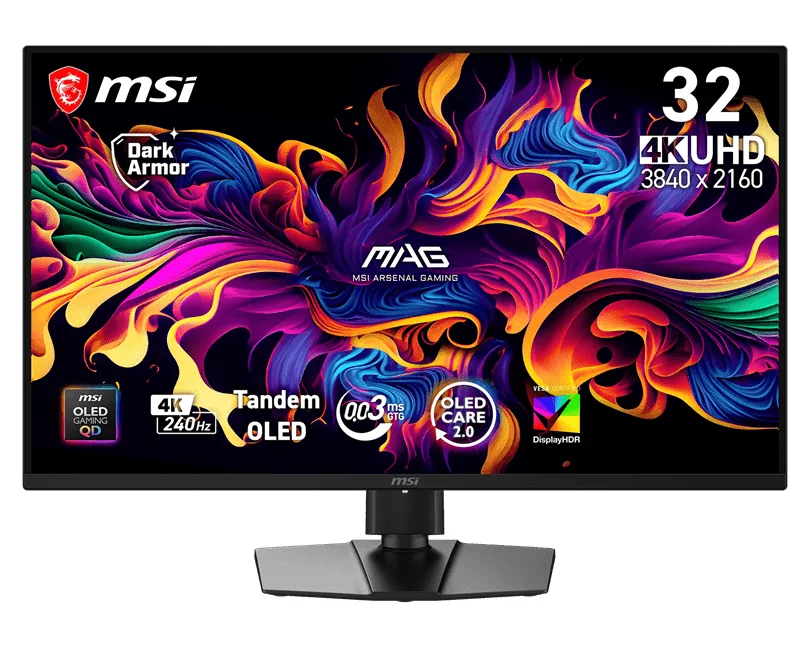 Монитор 32" MSI MAG 321UP QD-OLED X24 3840x2160 240Hz 0.03ms 1000cd/m2 1.5M:1 2xHDMI 1xDP 1xType-C
