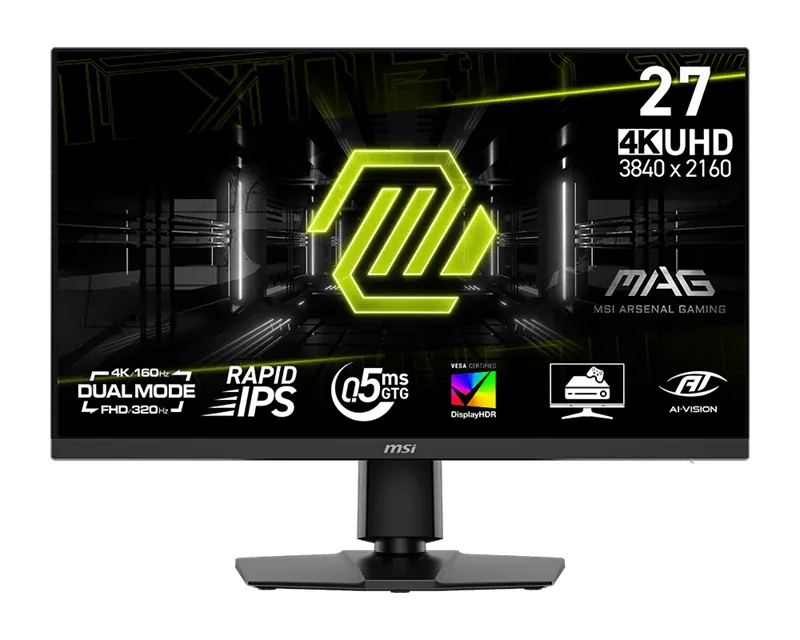 Монитор 27" MSI MAG 272URDF E16 Rapid IPS 3840x2160 160/320Hz 0.5ms 400cd/m2 1000:1 2xHDMI 1xDP HAS