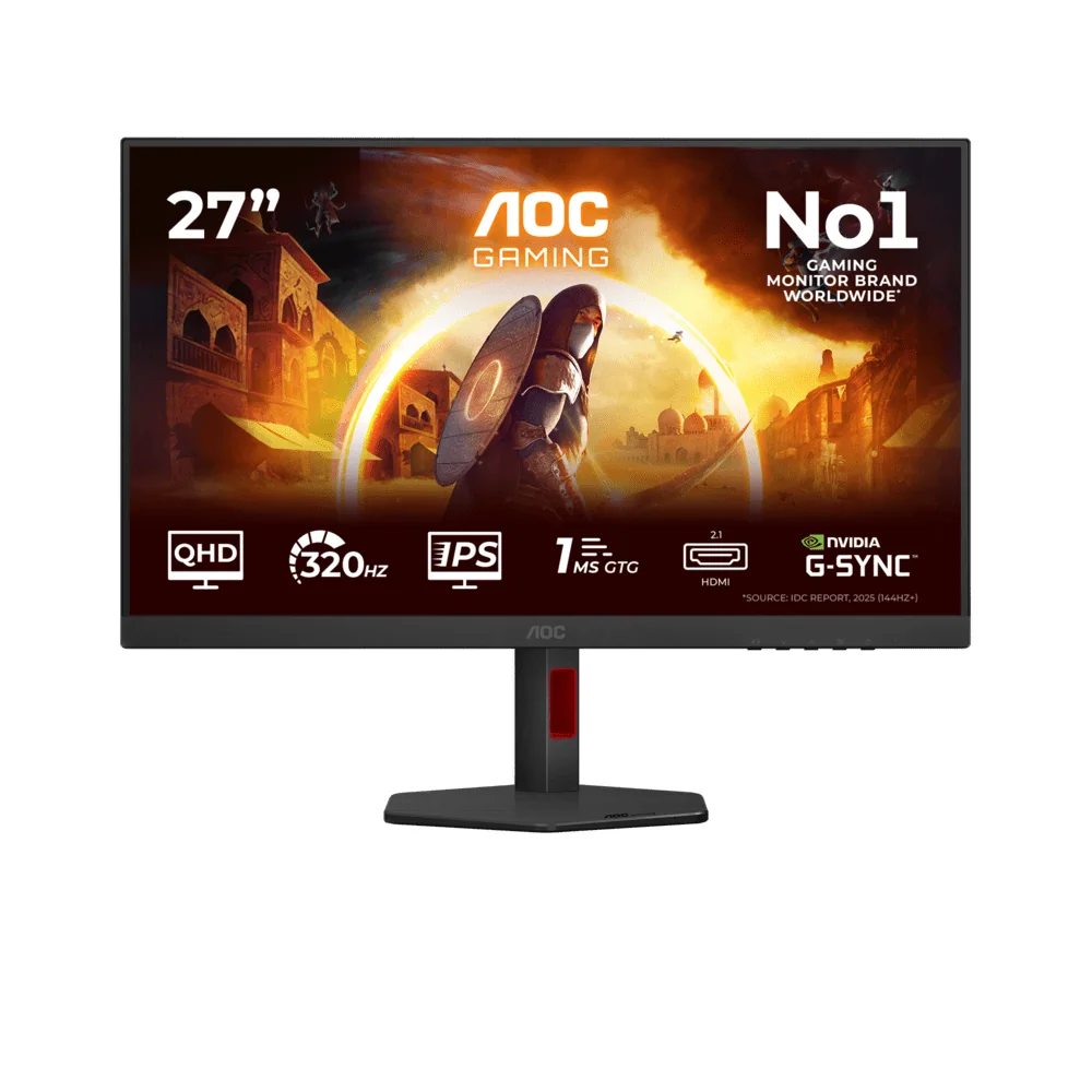 Монитор Игровой 27" AOC Q27G4SRU/01 IPS 2560x1440 320Hz 1ms 450cd/m 1000:1 2xHDMI 1xDP 2Wx2 Black