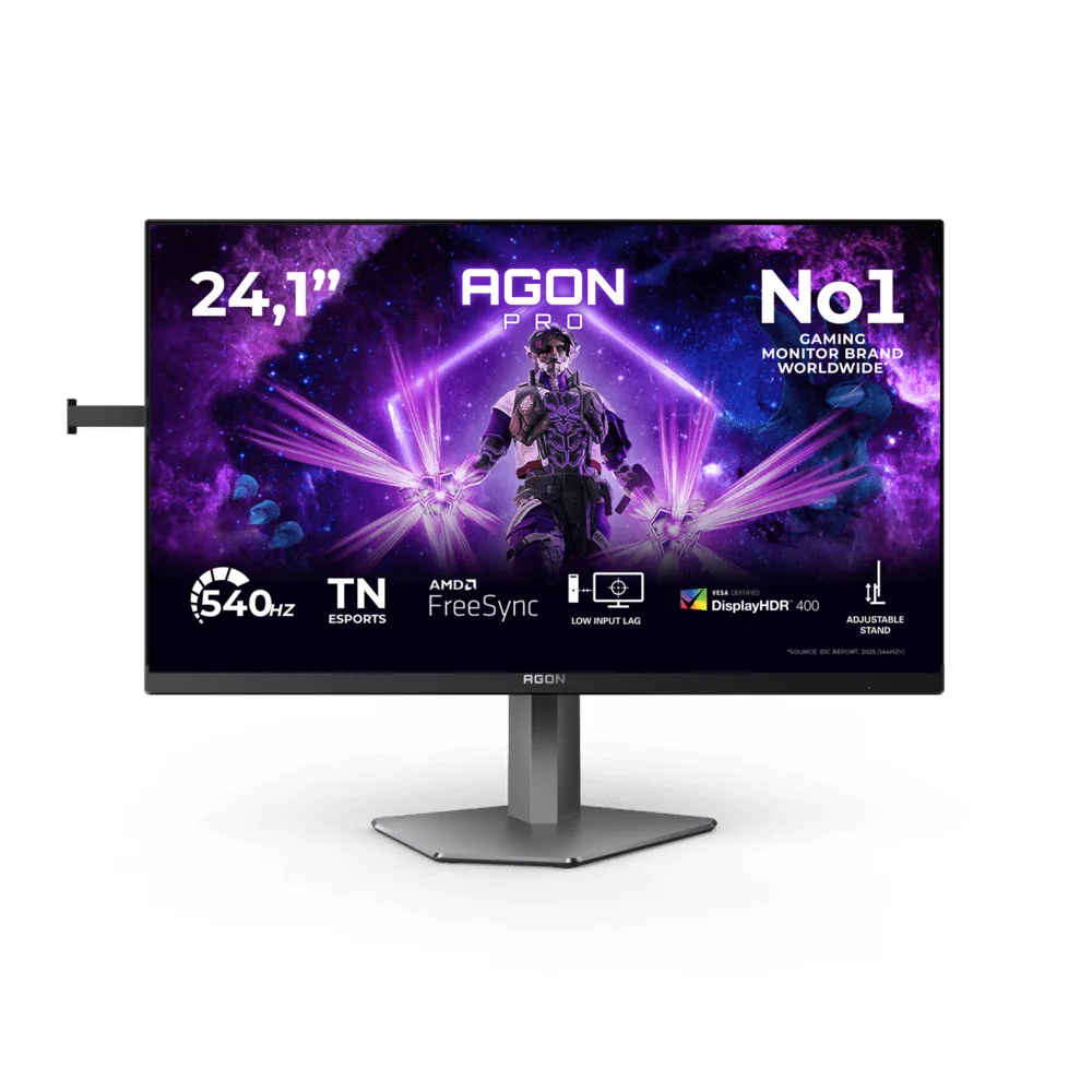 Монитор Игровой 24,1" AOC AG246FK TN 1920x1080 540Hz 0,3ms 400cd/m2 1000:1 2xHDMI DP 4xUSB Черный