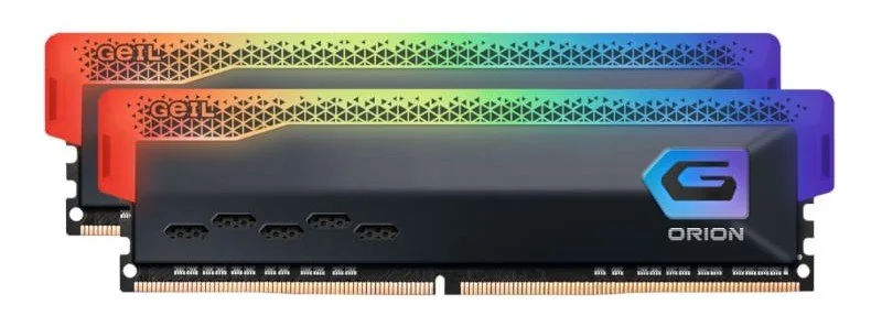 Оперативная память 32GB Kit (16GBx2) GEIL DDR4 3200MHz UDIMM ORION RGB CL16 GOSG432GB3200C16BDC Grey