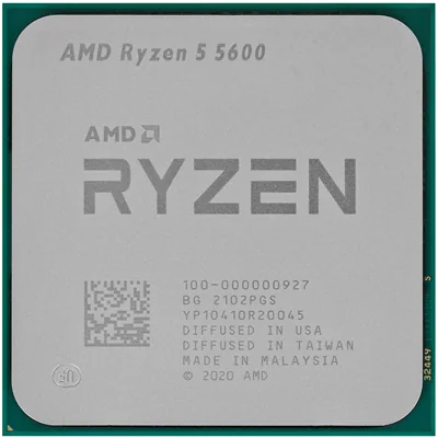 Процессор AMD Ryzen 5 5600 3,5Гц (4,4ГГц Turbo) AM4 7nm 6/12 3Mb L3 32Mb 65W OEM