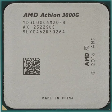Процессор AMD Athlon 3000G, 3.5Gh(Max), AM4, 2C/4T, L2 1MB, L3 4MB, Radeon Vega 3 Graphics, 35W, OEM