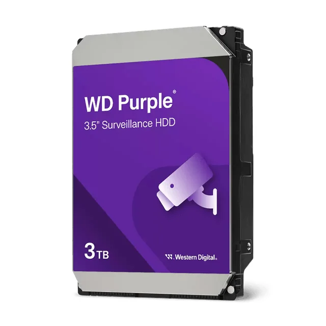 Жесткий диск для видеонаблюдения HDD 3Tb Western Digital Purple SATA 6Gb/s 128Mb 3,5" WD34PURZ