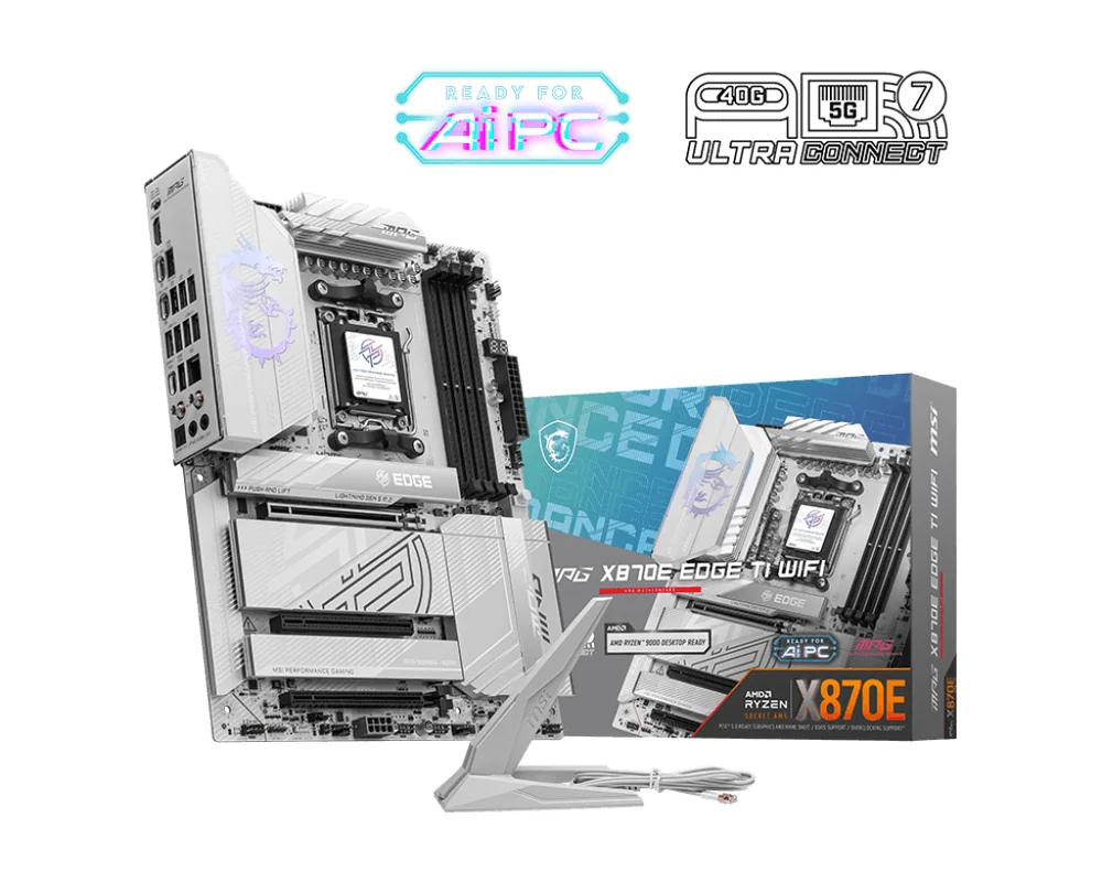Материнская плата MSI MPG X870E EDGE TI WIFI AM5 4xDDR5 4xSATA3 RAID 4xM.2 HDMI 3xType-C ATX