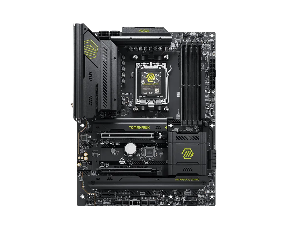 Материнская плата MSI MAG B850 TOMAHAWK WIFI AM5 B850 4xDDR5 4xSATA6G RAID 3xM.2 1xHDMI 2xType-C ATX