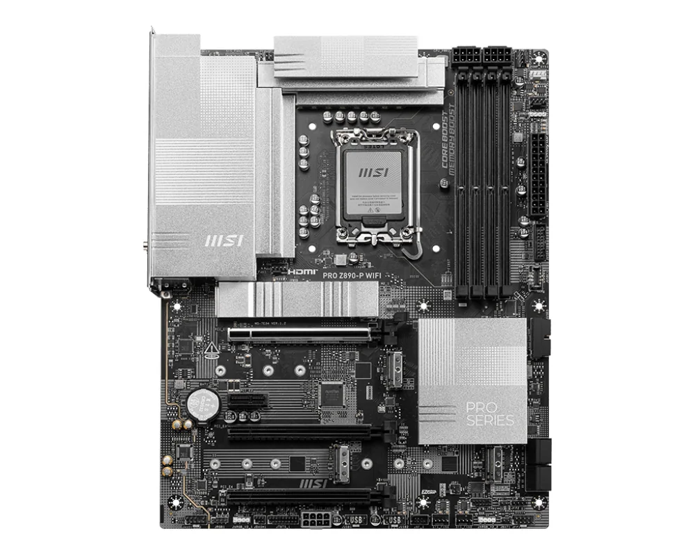 Материнская плата MSI PRO Z890-P WIFI LGA1851 4xDDR5 4xSATA3 RAID 4M.2 HDMI DP ATX