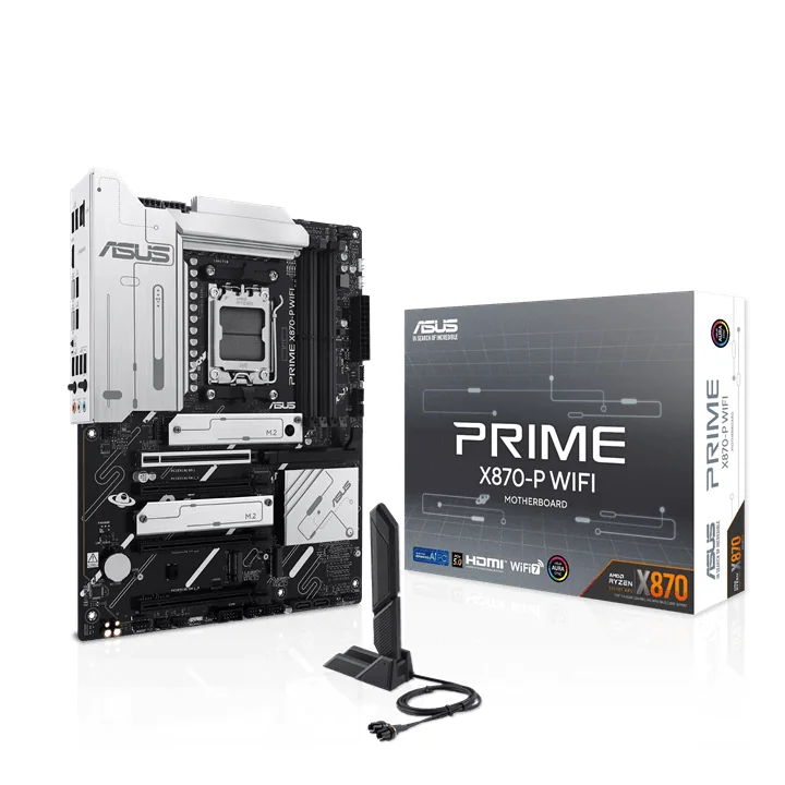 Материнская плата ASUS PRIME X870-P WIFI AM5 4xDDR5 2xSATA3 4xM.2 1xHDMI Wifi 10xUSB ATX