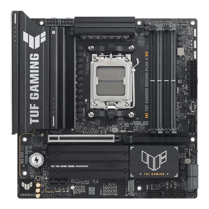 Материнская плата ASUS TUF GAMING B850M-PLUS II, AM5 B850 4xDDR5 4xSATA 3xM.2 1xHDMI 1xDP mATX