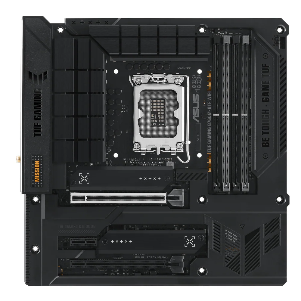 Материнская плата ASUS TUF GAMING B760M-BTF WIFI, LGA1700 4xDDR5 4xSATA3 3xM.2 RAID HDMI DP mATX