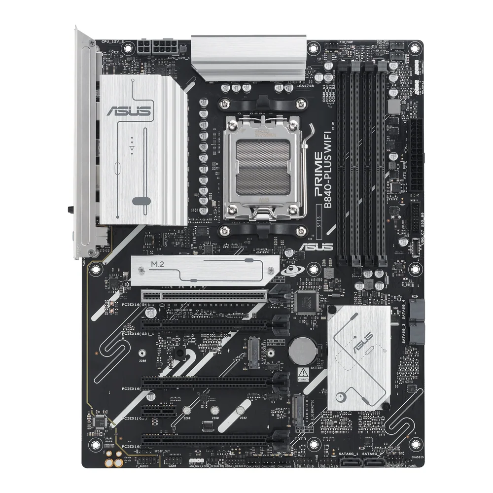 Материнская плата ASUS PRIME B840-PLUS WIFI AM5 4xDDR5 4xSATA 3xM.2 HDMI 2xDP mATX