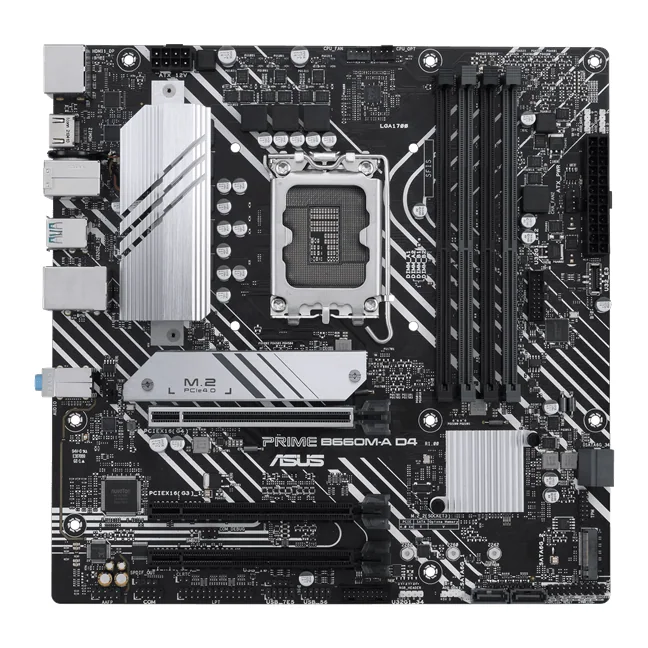 Материнская плата ASUS PRIME B660M-A D4-CSM, LGA1700 B660 4xDDR4 4xSATA3 2xM.2 RAID 2xHDMI 1xDP mATX