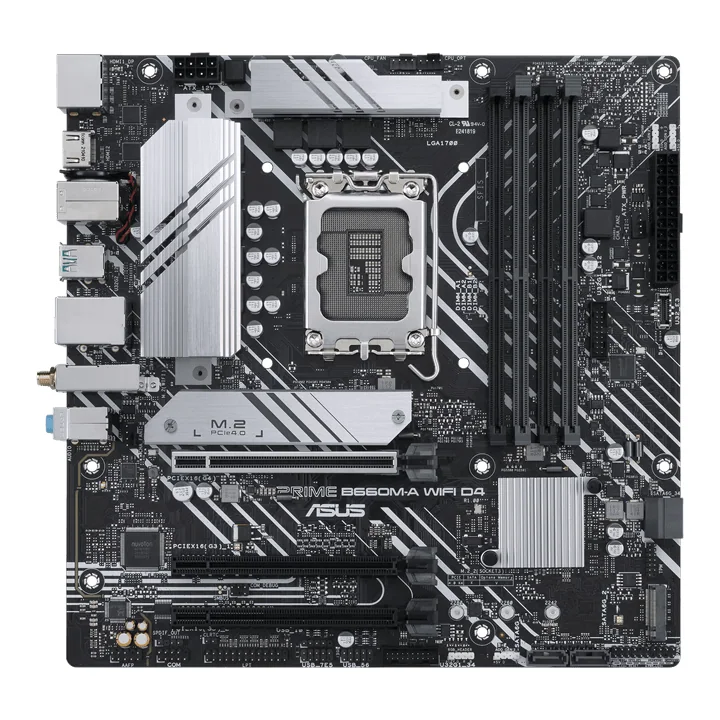 Материнская плата ASUS PRIME B660M-A WIFI D4, LGA1700 4xDDR4 4xSATA3 2xM.2 RAID 2xHDMI DP mATX