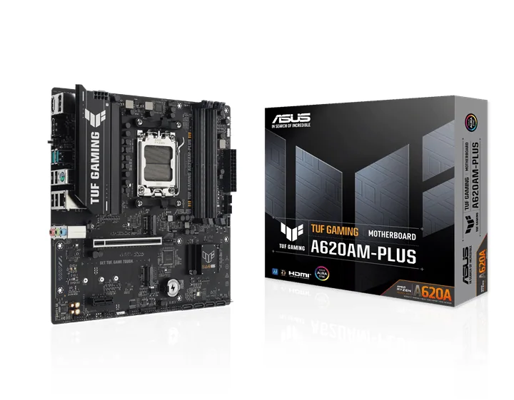 Материнская плата ASUS TUF GAMING A620AM-PLUS AM5 A620A 4xDDR5 4xSATA3 RAID 2xM.2 1xHDMI 2xDP mATX