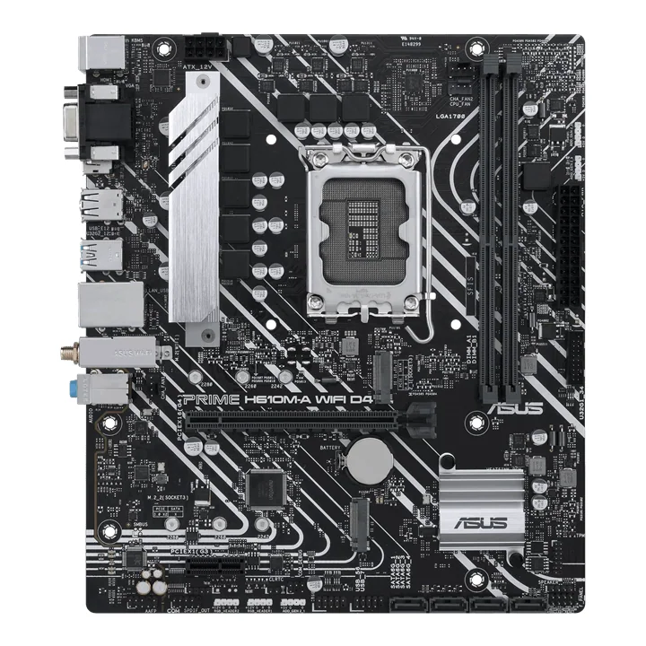 Материнская плата ASUS PRIME H610M-A WIFI D4, LGA1700 2xDDR4 4xSATA3 2xM.2 1xD-Sub 1xHDMI 1xDP mATX
