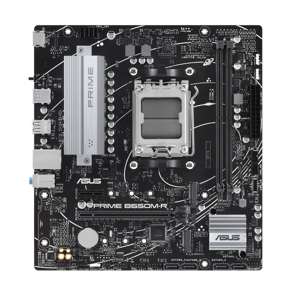 Материнская плата ASUS PRIME B650M-R AM5 2xDDR5 4xSATA3 RAID 2xM.2 HDMI mATX