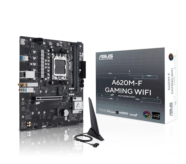 Материнская плата ASUS A620M-F GAMING WIFI AM5 2xDDR5 Non-SATA 2xM.2 HDMI mATX