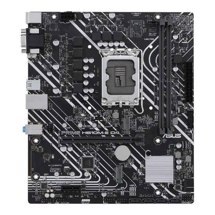 Материнская плата ASUS PRIME H610M-E D4-CSM, LGA1700 2xDDR4 4xSATA3 2xM.2 1xD-Sub 1xHDMI 1xDP mATX