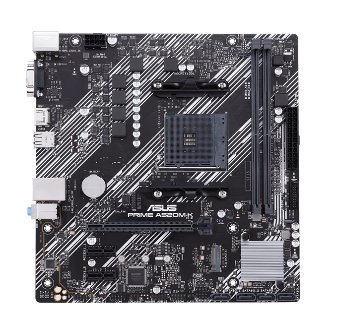 Материнская плата ASUS PRIME A520M-K AMD A520 AM4 2xDDR4 4xSATA3 RAID M.2 D-Sub HDMI mATX
