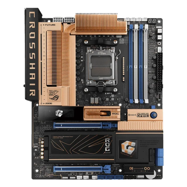 Материнская плата ASUS ROG CROSSHAIR 2006 AM5 X870E 4xDDR5 4xSATA RAID 5xM.2 1xHDMI 2xUSB4 TypeC ATX
