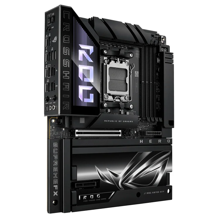 Материнская плата ASUS ROG CROSSHAIR X870E HERO BTF AM5 4xDDR5 4xSATA Raid 5xM.2 4xType-C HDMI ATX