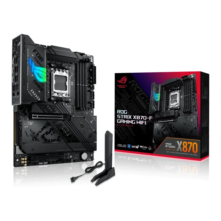 Материнская плата ASUS ROG STRIX X870-F GAMING WIFI AM5 4xDDR5 2xSATA RAID 4xM.2 HDMI DP WiFi ATX