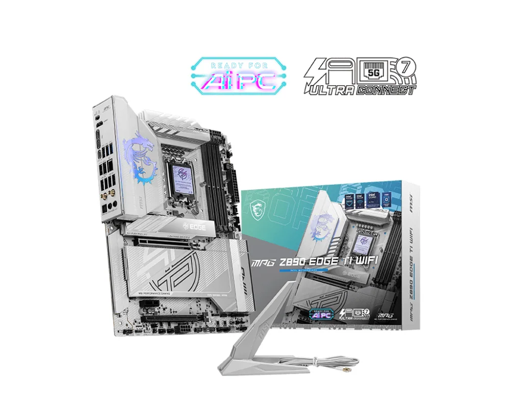 Материнская плата MSI MPG Z890 EDGE TI WIFI LGA1851 4xDDR5 4xSATA3 RAID 5xM.2 1xHDMI 2xThunder ATX