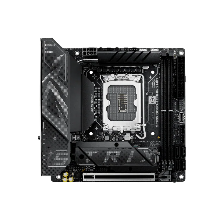 Материнская плата ASUS ROG STRIX B860-I GAMING WIFI, LGA1851 B860 2xDDR5 SATA M.2 HDMI DP USB-C mITX