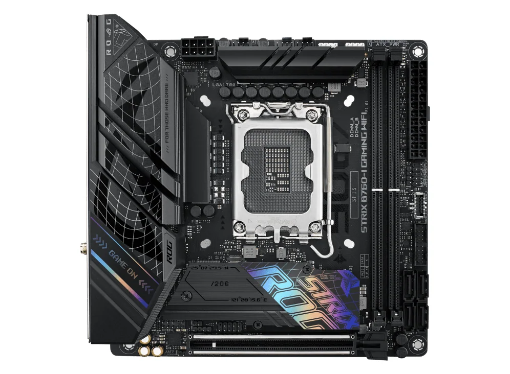 Материнская плата ASUS ROG STRIX B760-I GAMING WIFI LGA1700 2xDDR5 4xSATA3 2xM.2 RAID HDMI DP m-ATX